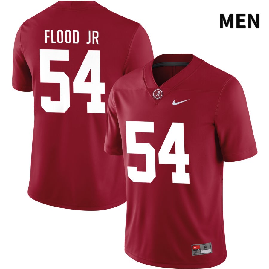 Alabama Crimson Tide Men's Kyle Flood Jr #54 NIL Crimson 2022 NCAA Authentic Stitched College Football Jersey VZ16R40XN